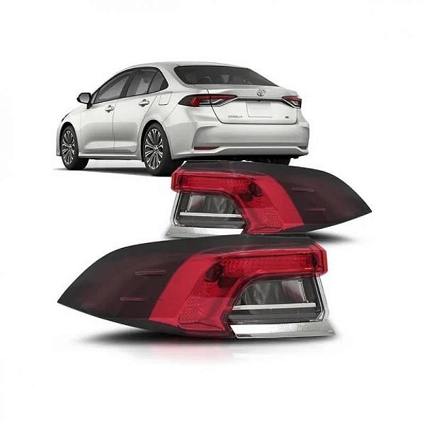Lanterna corolla toyota de 2020 a 2025 traseira de canto lado direito sem LED