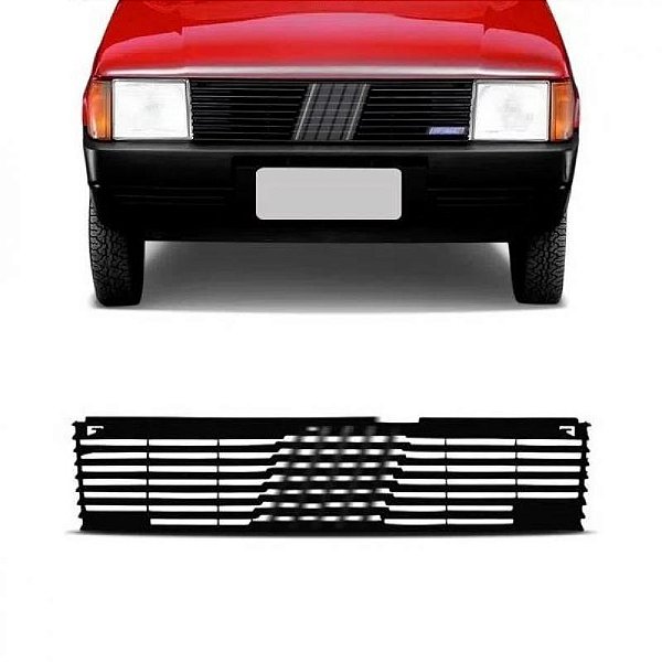 Grade do radiador uno fiat de 1985 a 1990 preta completa