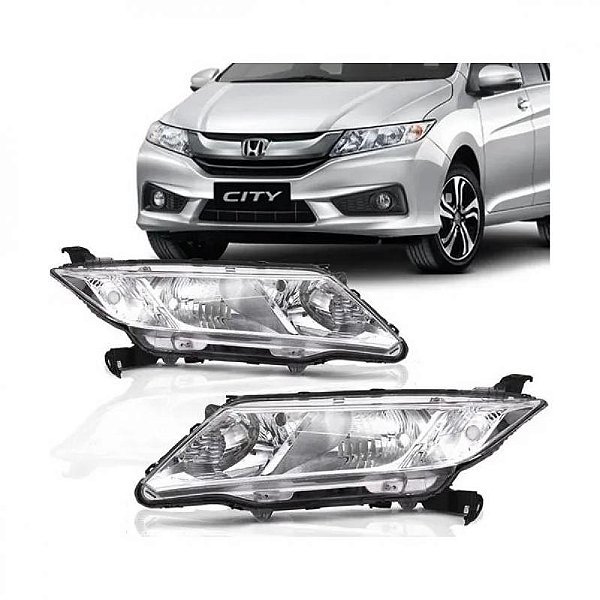 Farol city honda de 2014 a 2017 lado direito manual