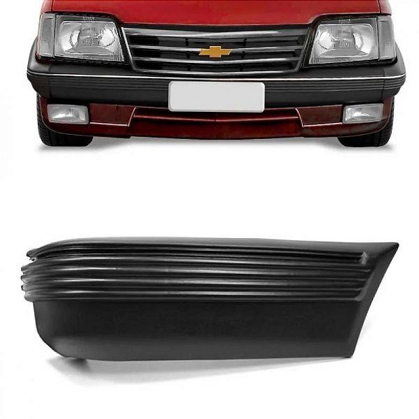 Ponteira de para choque monza chevrolet de 1982 a 1990 dianteira lado esquerdo preto