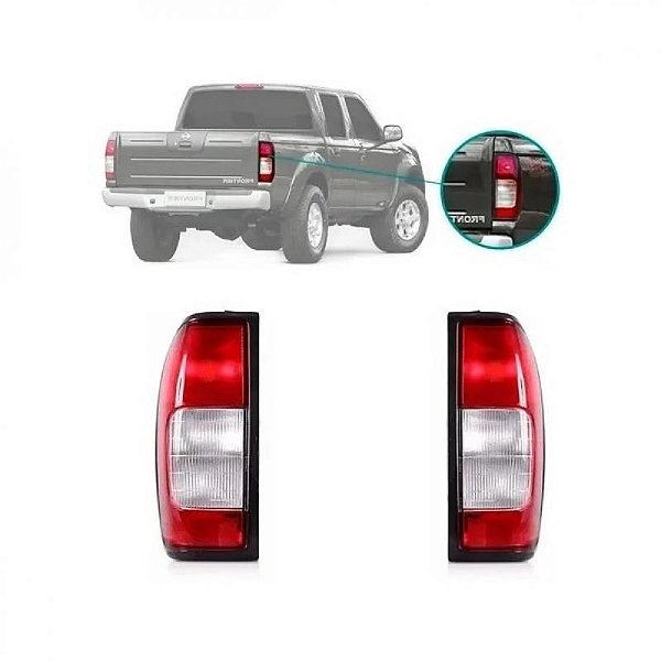 Lanterna frontier nissan de 1998 a 2002 traseira lado esquerdo cristal