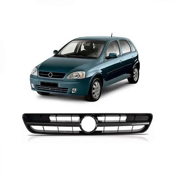 Grade do radiador corsa e montana chevrolet de 2003 a 2007 preta