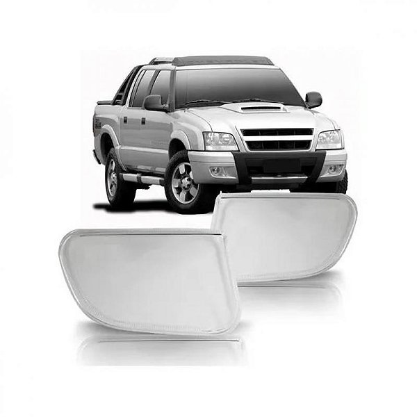 Lente de farol auxiliar s10 chevrolet de 2001 a 2011 lado direito pit bull de vidro
