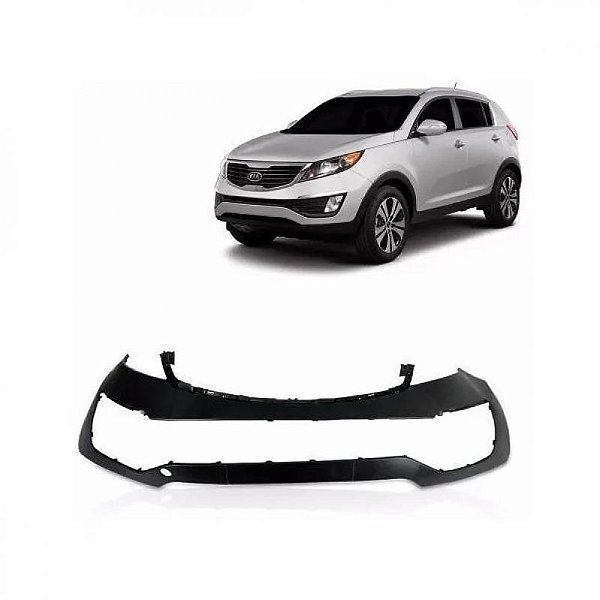 Para choque sportage kia de 2011 a 2014 dianteiro preto com tampa de reboque