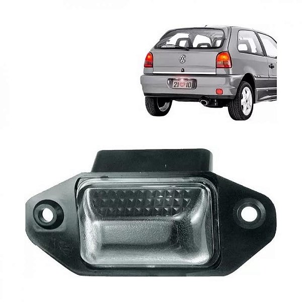 Lanterna de placa gol volkswagen de 1995 a 1999 com soquete