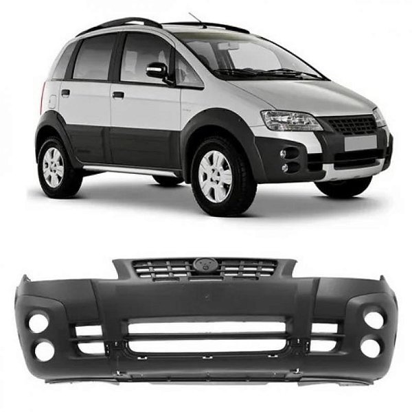 Para choque idea adventure fiat de 2005 a 2010 dianteiro cinza