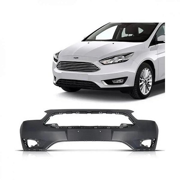 Para choque focus ford de 2016 a 2019 dianteiro preto sem furo para sensor