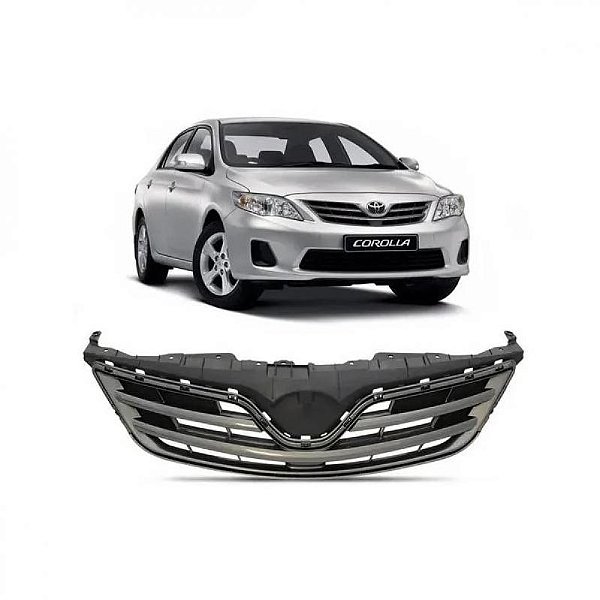 Grade do radiador corolla altis toyota de 2012 a 2013 com friso cromado motor 2.0 flex