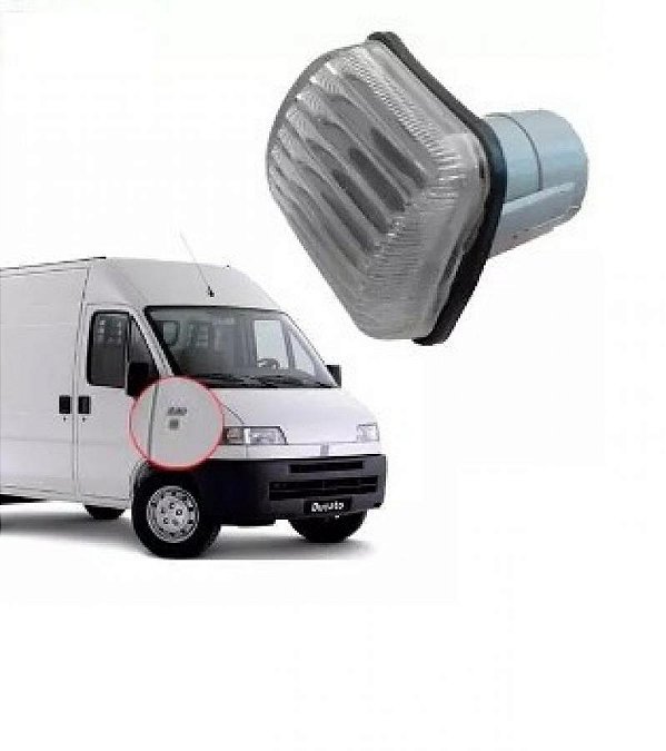 Lanterna ducato fiat de 1995 a 2004 lateral cristal com soquete