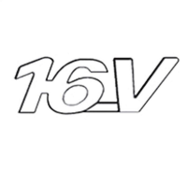 Emblema de dezesseis válvulas de 2000 cromado