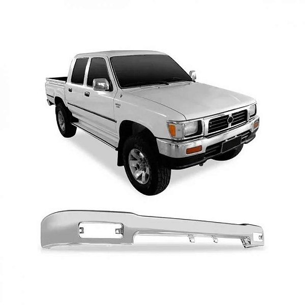 Para choque hilux toyota de 1992 a 2001 dianteiro cromado tração nas quatro rodas