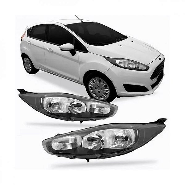 Farol fiesta ford de 2013 a 2017 lado esquerdo fumê manual