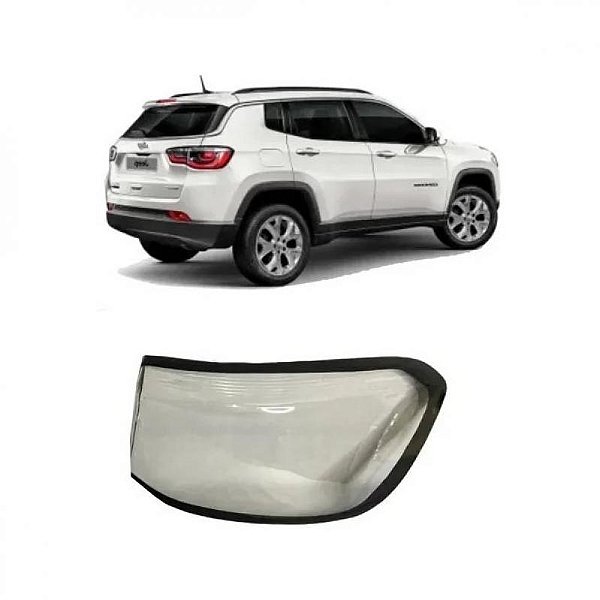 Lente da lanterna compass jeep de 2017 a 2021 traseira de canto lado esquerdo