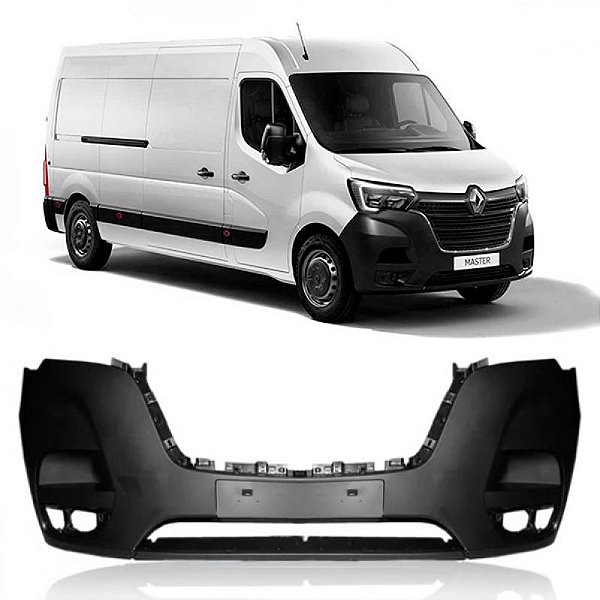Para choque master renault de 2022 a 2025 dianteiro preto sem furo para sensor