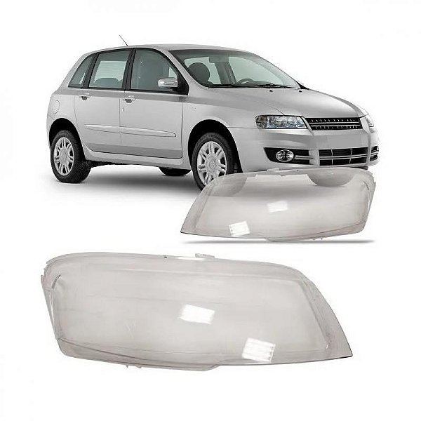 Lente de farol stilo fiat de 2003 a 2011 lado direito