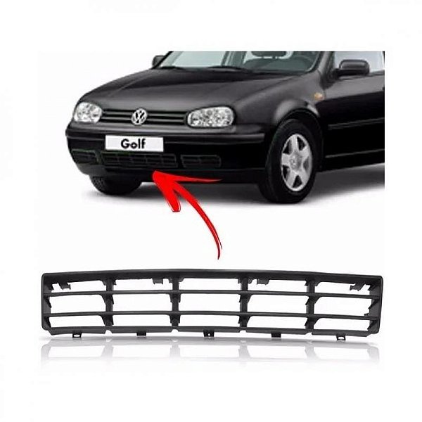 Grade do para choque golf volkswagen de 1999 a 2006 dianteira central preta