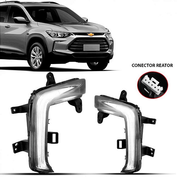 Luz diurna tracker chevrolet de 2020 a 2025 lado esquerdo branca sem reator