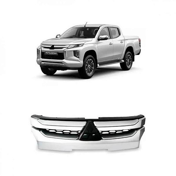 Grade do radiador triton mitsubishi de 2021 a 2025 cromada e preta