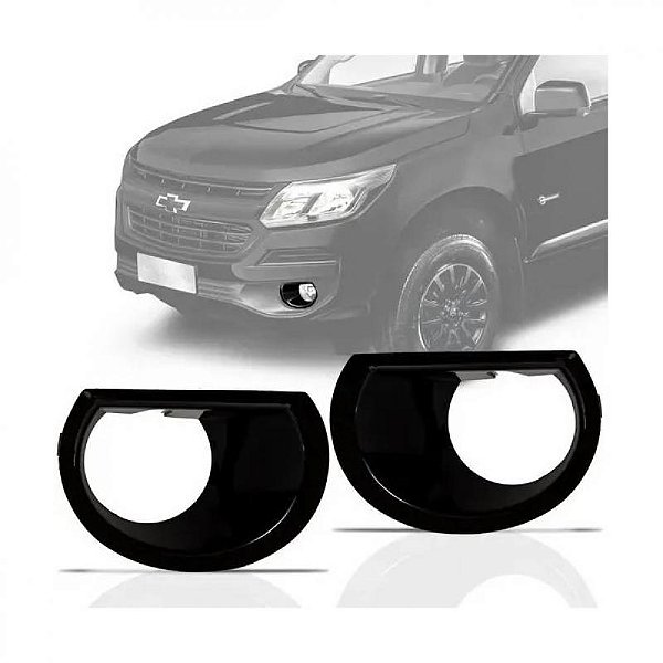 Moldura inferior da grade lateral do para choque s10 chevrolet de 2017 a 2020 lado direito dianteiro com furo