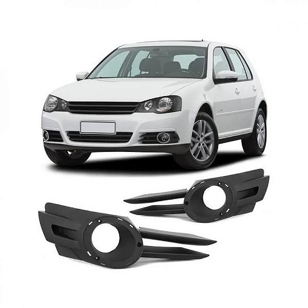 Grade golf volkswagen de 2012 a 2013 dianteira lateral lado esquerdo sport com furo para auxiliar e com friso cromado