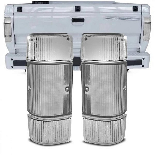 Lente da lanterna d20 chevrolet de 1985 a 1996 traseira lado esquerdo cristal em acrílico