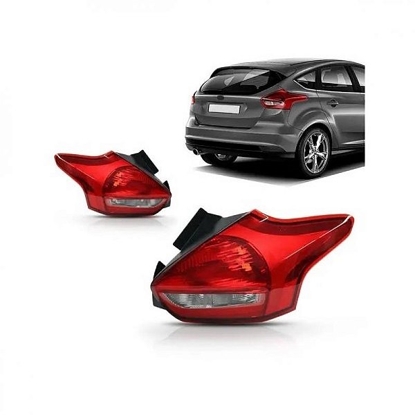Lanterna focus hatch ford de 2016 a 2019 traseira lado direito com LED