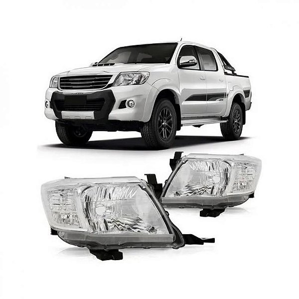 Farol hilux toyota de 2012 a 2015 lado direito picape manual