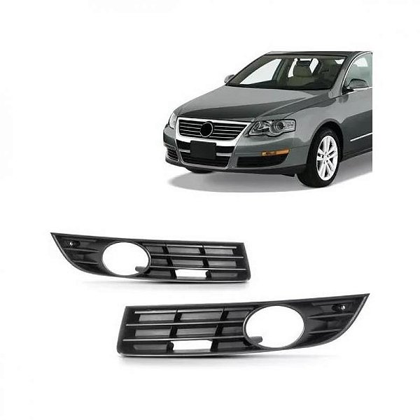 Grade do para choque passat volkswagen de 2006 a 2010 dianteira lado direito com furo