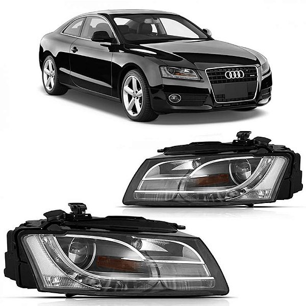 Farol a5 audi de 2009 a 2011 lado direito elétrico com LED e entrada para xenon