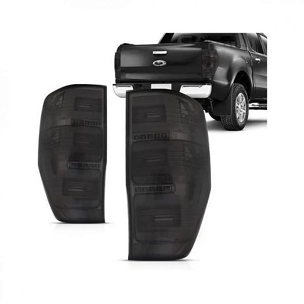 Lanterna ranger ford de 2013 a 2019 traseira lado direito fumê com LED