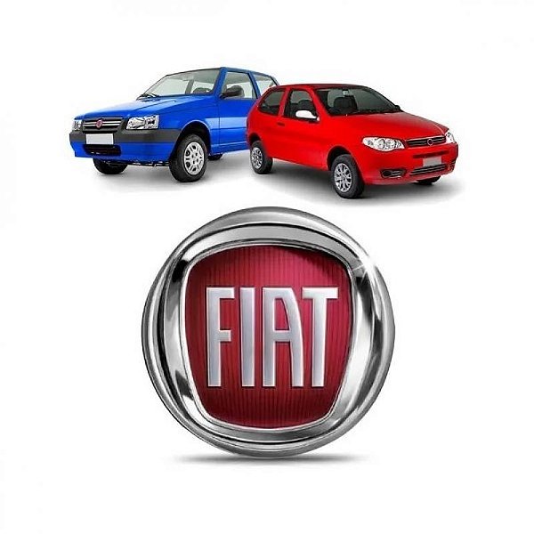 Emblema da grade palio e uno way fiat de 2004 a 2011 vermelho tipo zoiao