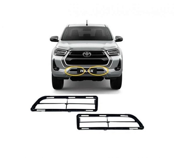 Grade do para choque hilux toyota de 2021 a 2025 dianteira inferior lado direito picape