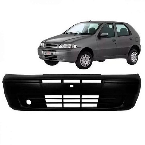 Para choque palio e siena fire fiat de 2001 a 2006 dianteiro preto liso sem furo
