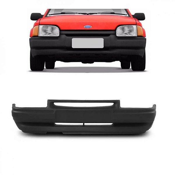 Para choque escort hobby ford de 1987 a 1995 dianteiro preto e cinza
