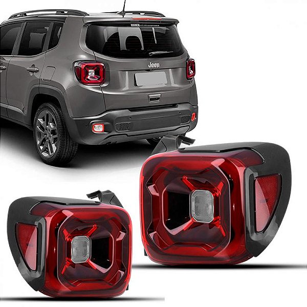 Lanterna renegade jeep de 2019 a 2021 traseira lado esquerdo com LED