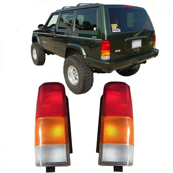 Lanterna cherokee jeep de 1997 e de 1999 a 2001 traseira lado esquerdo tricolor sport