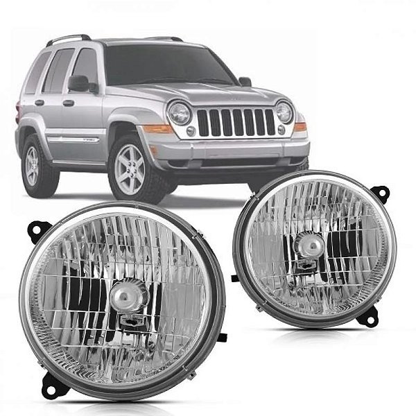 Farol cherokee jeep de 2002 a 2003 lado esquerdo sport