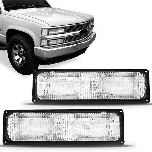 Lanterna silverado chevrolet de 1993 a 2004 dianteira inferior lado esquerdo cristal