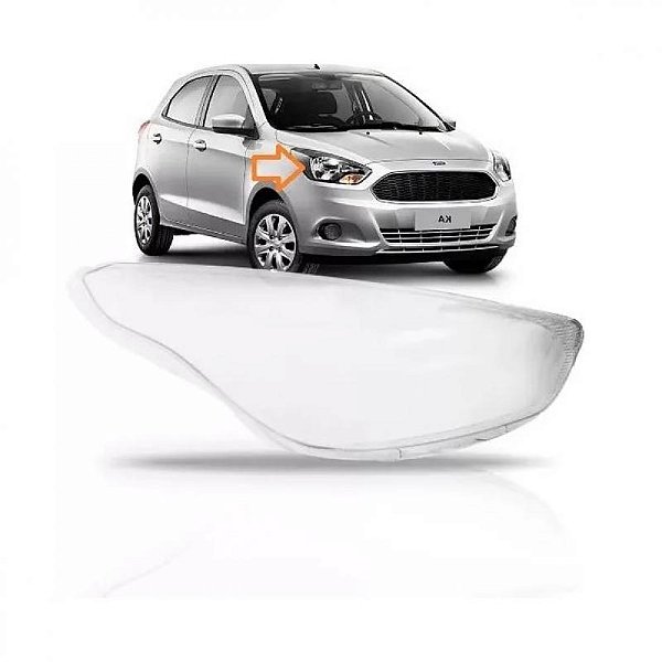 Lente de farol ka ford de 2015 a 2018 lado esquerdo