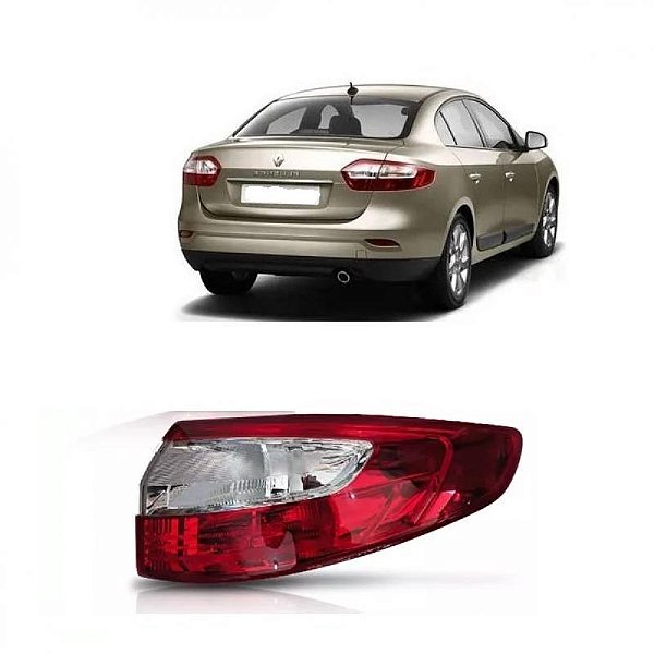 Lanterna fluence renault de 2010 a 2018 traseira lado direito sem LED