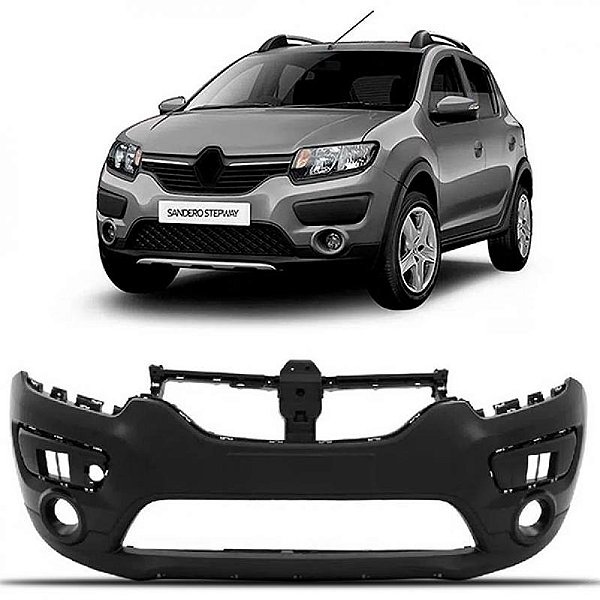 Para choque sandero renault de 2014 a 2019 dianteiro stepway liso e texturizado