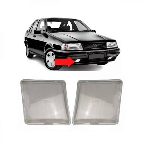Lente de farol auxiliar tempra fiat de 1991 a 1995 lado esquerdo