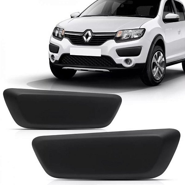 Moldura para choque sandero renault de 2014 a 2019 dianteira inferior lado direito stepway sem pisca texturizada