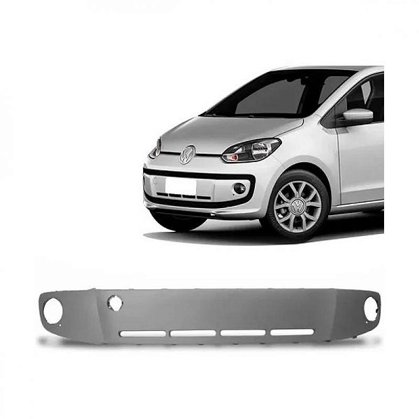 Moldura inferior para choque up volkswagen de 2014 a 2016 dianteira cinza com furo