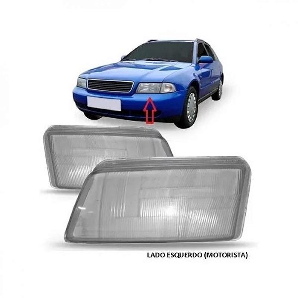 Lente de farol a4 audi de 1994 a 1998 lado direito