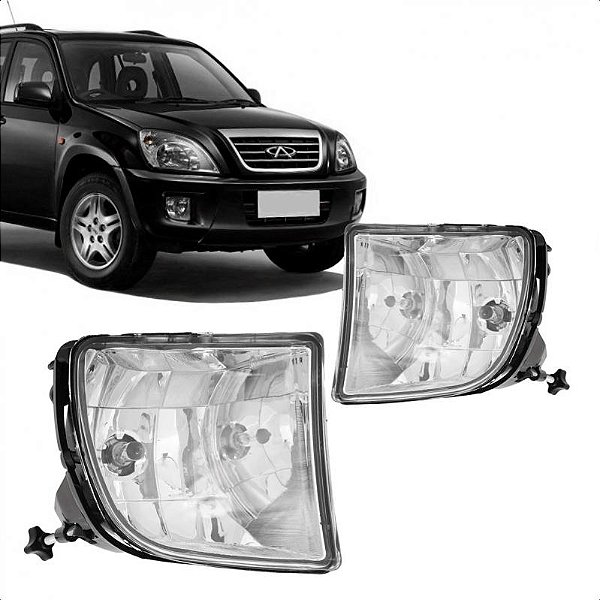 Farol auxiliar tiggo chery de 2010 a 2013 lado esquerdo lente de vidro lâmpada H8