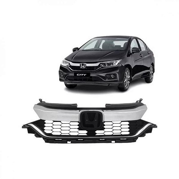 Grade do radiador city honda de 2018 a 2021 com moldura cromada