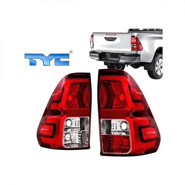 Lanterna hilux toyota de 2016 a 2024 lado esquerdo traseira picape modelo cibie koito com soquete
