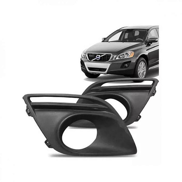 Grade lateral do para choque xc60 volvo de 2008 a 2013 dianteiro lado esquerdo com furo