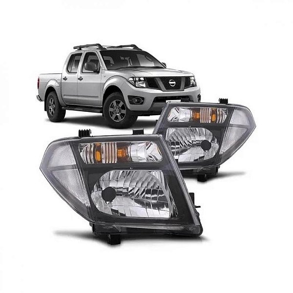 Farol frontier nissan de 2008 a 2016 lado esquerdo fumê manual H4